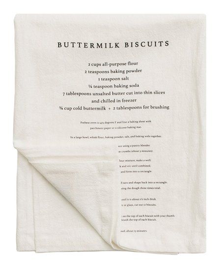 Sweet Water Decor Cream White & Black 'Buttermilk Biscuits' Tea Towel | Zulily
