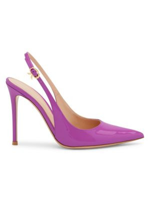 Ribbon Patent Leather Slingback Pumps | Saks Fifth Avenue OFF 5TH