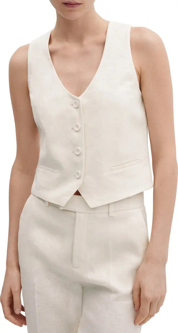 MANGO Linen Suit Vest | Nordstrom | Nordstrom