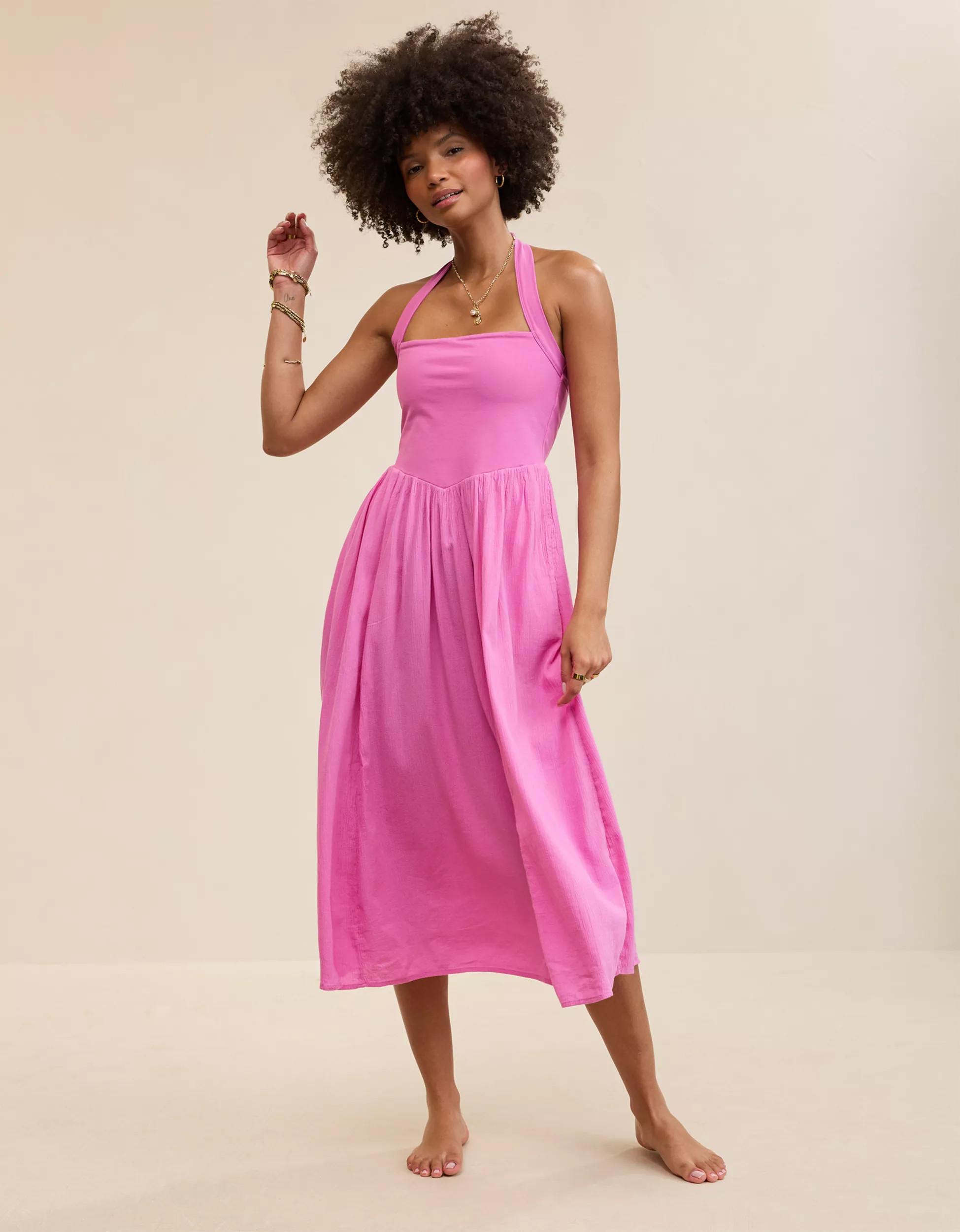 Aerie At The Barre Halter Dress | Aerie