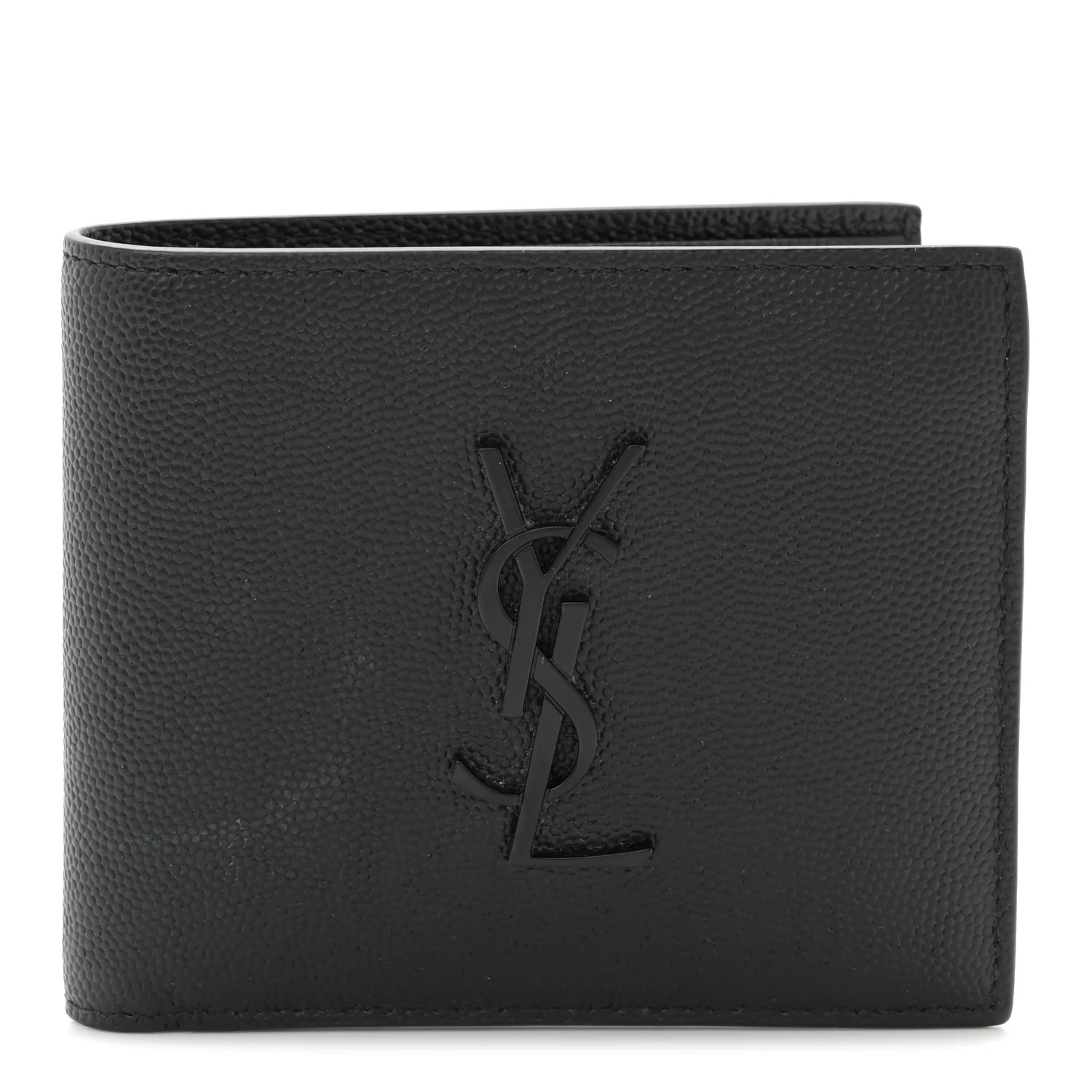 Grain De Poudre Monogram Monochrome Bifold Wallet Black | FASHIONPHILE (US)