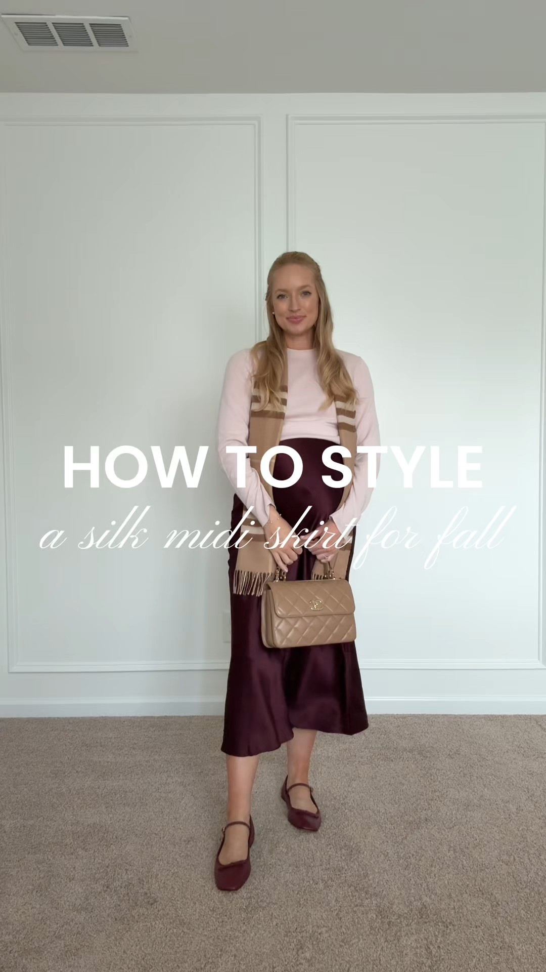 Comment CHIC and I’ll send you the links! This burgundy midi skirt from Quince is a fall favorite, versatile enough for the whole season. I love pairing it with soft pinks and rich browns for an elevated autumn look.

#LTKFindsUnder100 #LTKStyleTip #LTKSeasonal