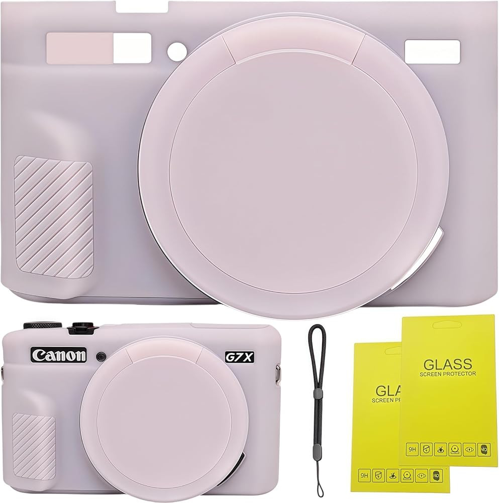 G7X Mark II case,G7X Removable Lens Cover Silicone Cover for Canon PowerShot G7X ii,Comes with 2 ... | Amazon (US)