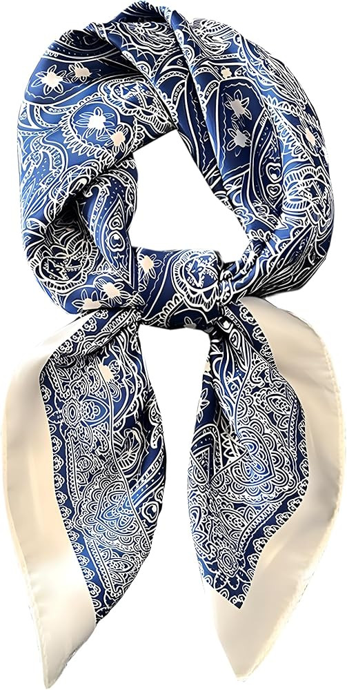 Head Bandanas Scarf for Women Silk Satin Hair Scarf Lightweight Vintage Fashion Square Neck Scarv... | Amazon (US)
