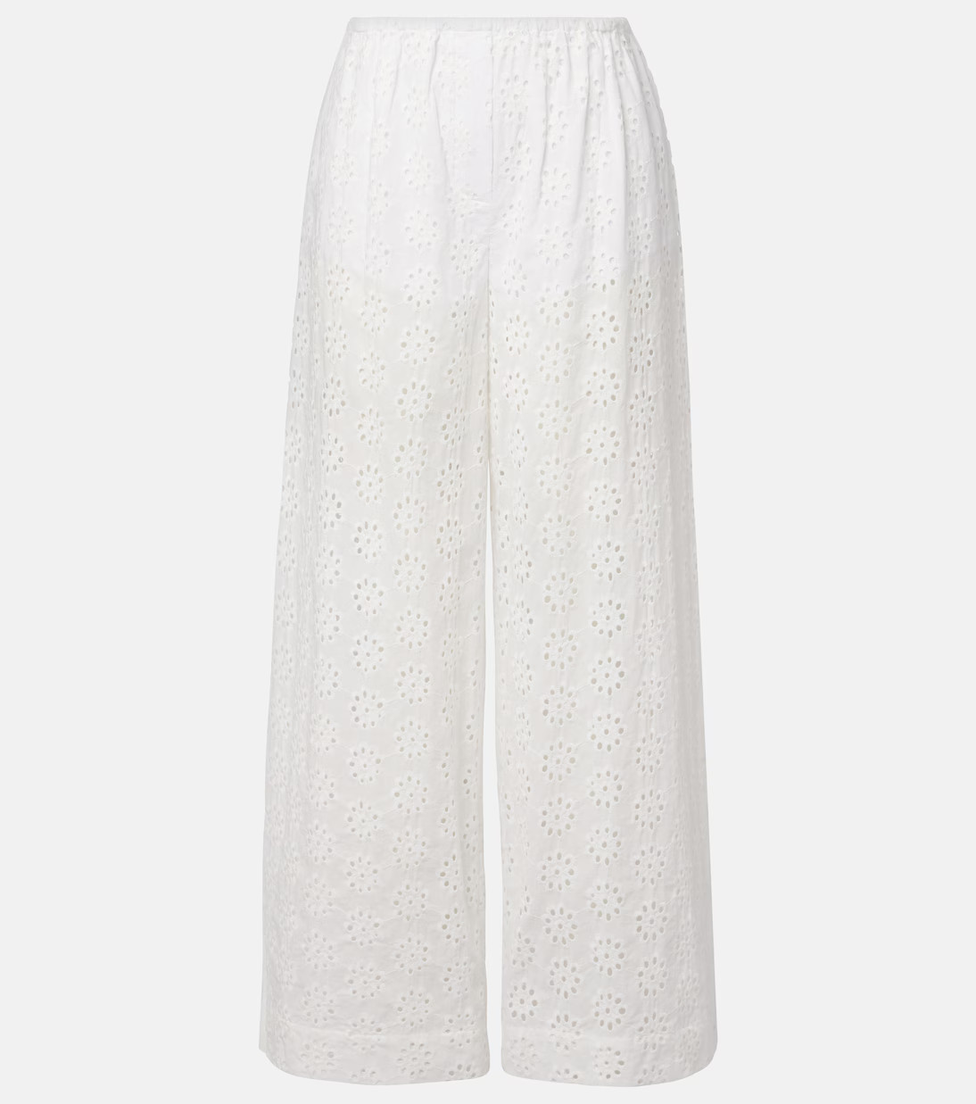 Bonfire eyelet cotton wide-leg pants | Mytheresa (UK)