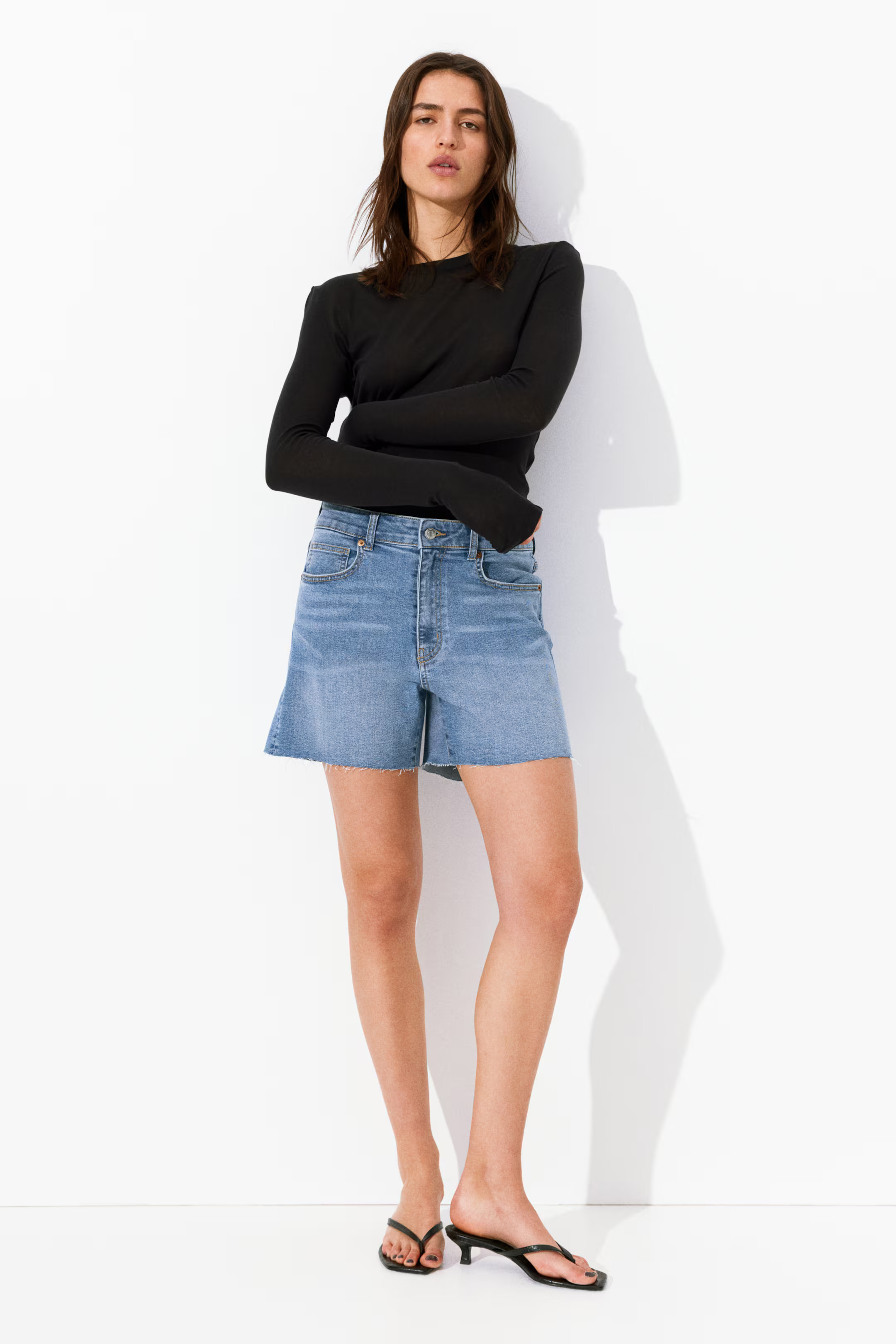 Skinny High Denim Shorts | H&M (US + CA)