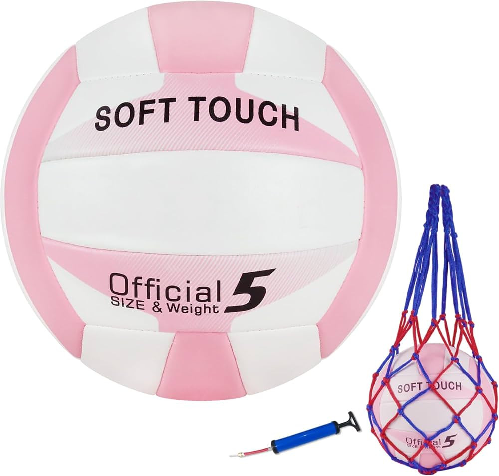 UUBEMM Volleyball Soft Touch for Indoor Outdoor Beach Park Games Gym Practice,Official Size Backy... | Amazon (US)
