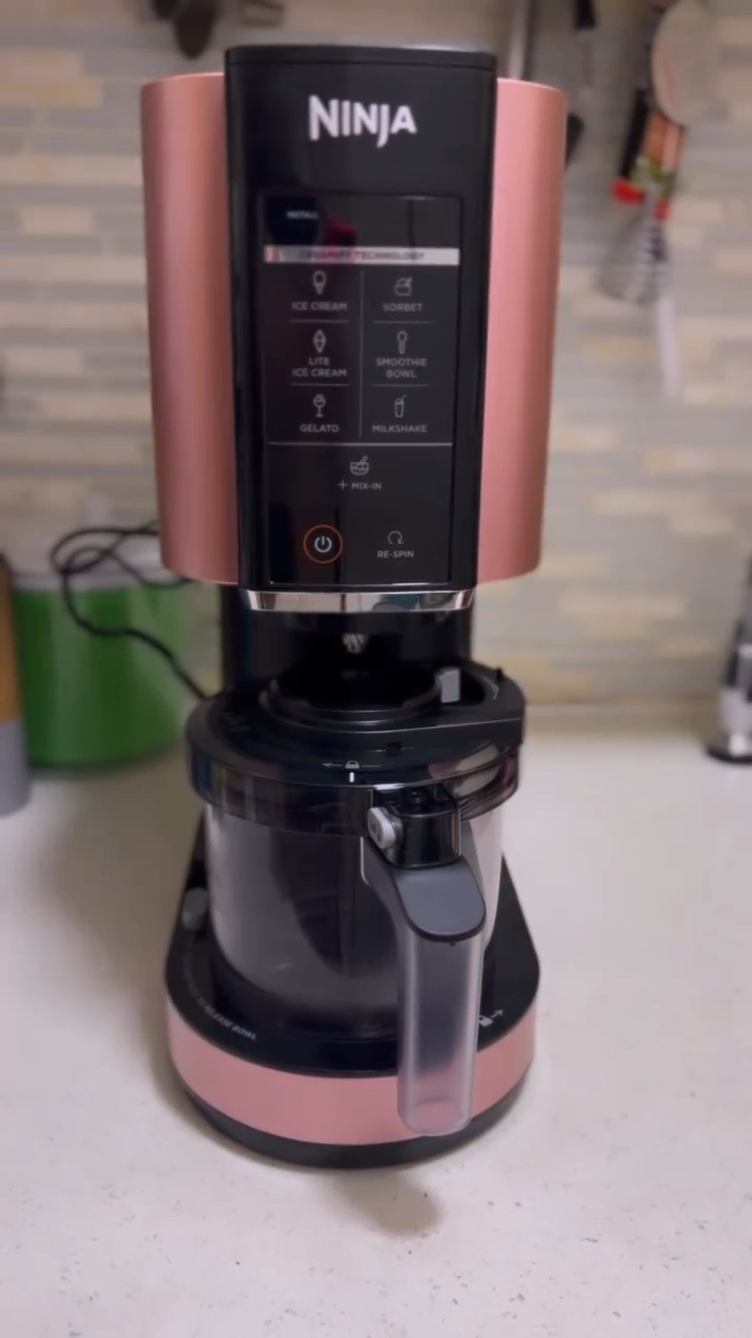 As a Lover of Ice Creams and Sorbets, it was obvious that I would one day own a @ninjakitchen Creami 🥹

This Strawberry Pineapple Sorbet is the first of MANY that we’ll create and I can’t wait! For this recipe all you need is:

* 1/2 to 1 can of Pineapples in juices, syrup or light syrup
* 4-5 strawberries , chopped up
* #NinjaCreami
*Optional* tbsp of Sugar

1) Add the Pineapple and juices to one of the included pints.

2) Add the strawberries and you can leave as is or mix together, then Freeze for 24 hrs on a leveled surface!

3) 24 hrs later: Take it out the freezer and let it thaw for about 10-15 minutes (this protects the machine and adds on to its life span, although not mandatory)

4) Add pint to the machine and select your mix option, I chose Sorbet!

5) When it stops, check the consistency, if it looks crumbly, you can add a splash of the pineapple juice and select “Re-Spin”

And Voila! You have a deliciously sweet Strawberry Pineapple Sorbet to keep to yourself or mandatorily share with your child because she felt your excitement 😂 

What’s your favorite Ninja Creami Recipe?

#ninjakitchen #ninjacreamicreations #recipe #icecream #diy #icecreamrecipe #sorbet

#LTKSaleAlert #LTKdayinmylife #LTKfoodie