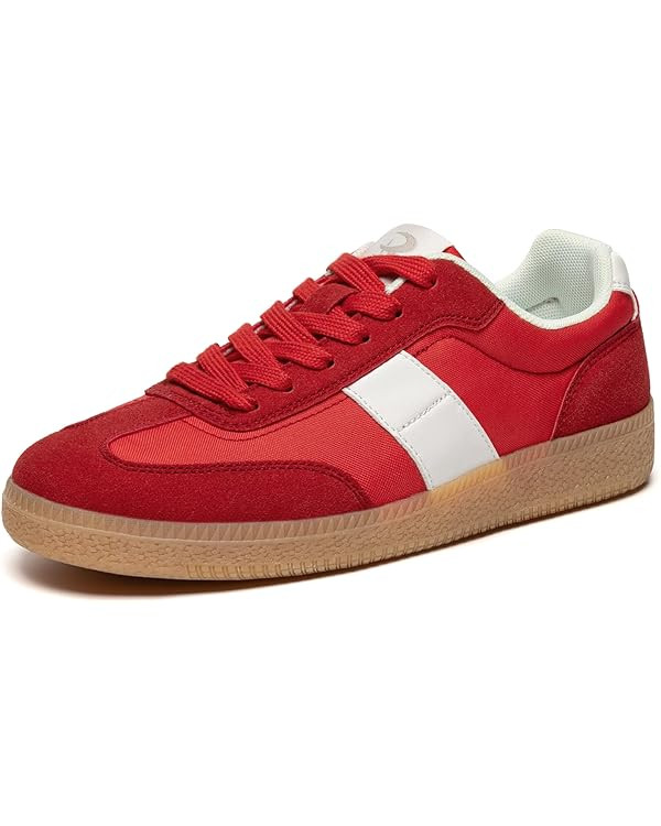 Rihero Women's Fashion Sneakers Comfortable Walking Shoes Casual Lace-Up Non Slip Sneakers | Amazon (US)