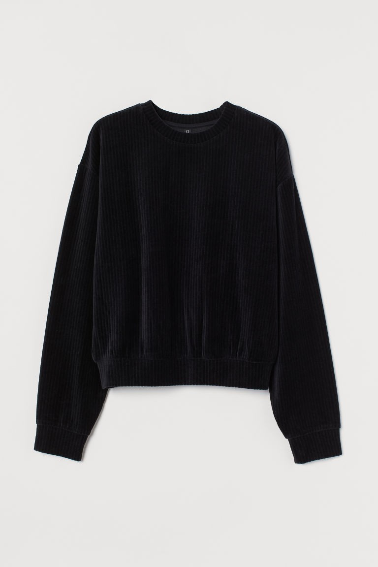 H & M - Cotton-blend Sweatshirt - Black | H&M (US + CA)