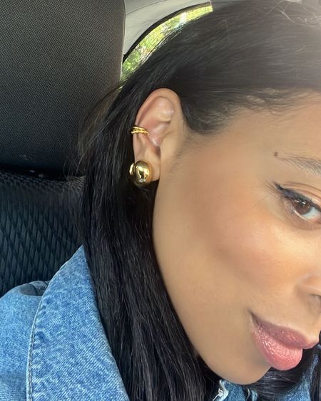 Ear cuffs and chunky gold earrings 

#LTKstyletip #LTKfindsunder100 #LTKGiftGuide