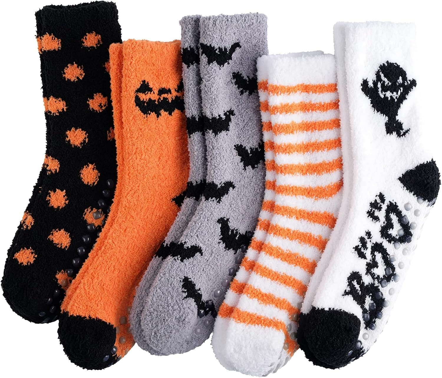 Fuzzy Socks with Grips for Women, Fall Cozy Fluffy Slipper Socks | Amazon (US)