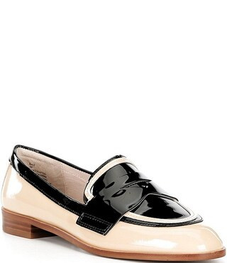 Cecelia New York Kali Two-Tone Patent Leather Penny Loafers | Dillard's | Dillard's