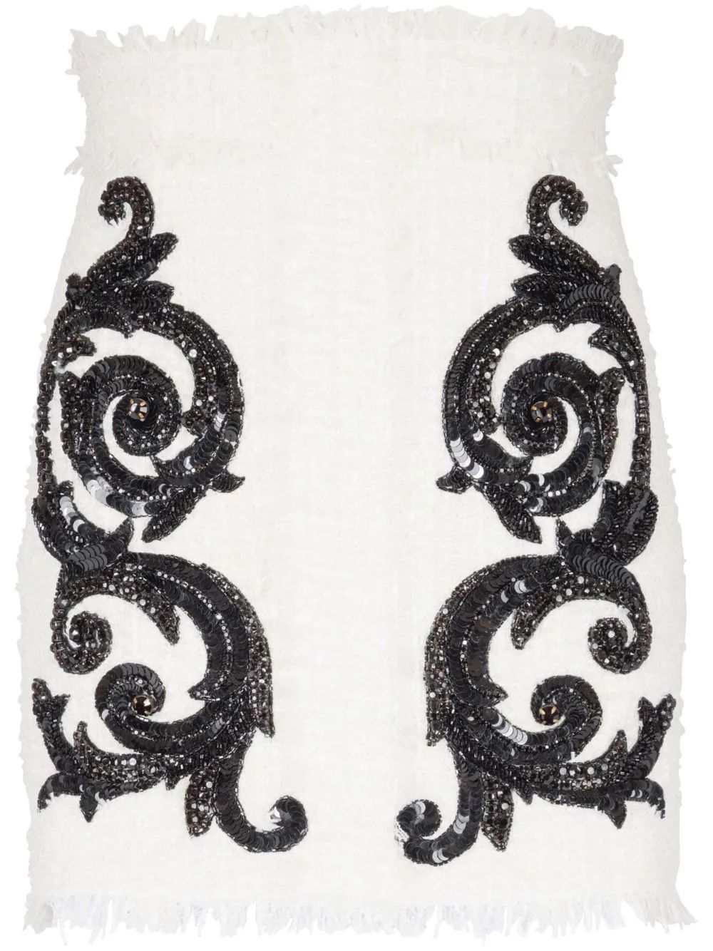 embroidered tweed miniskirt | Farfetch Global