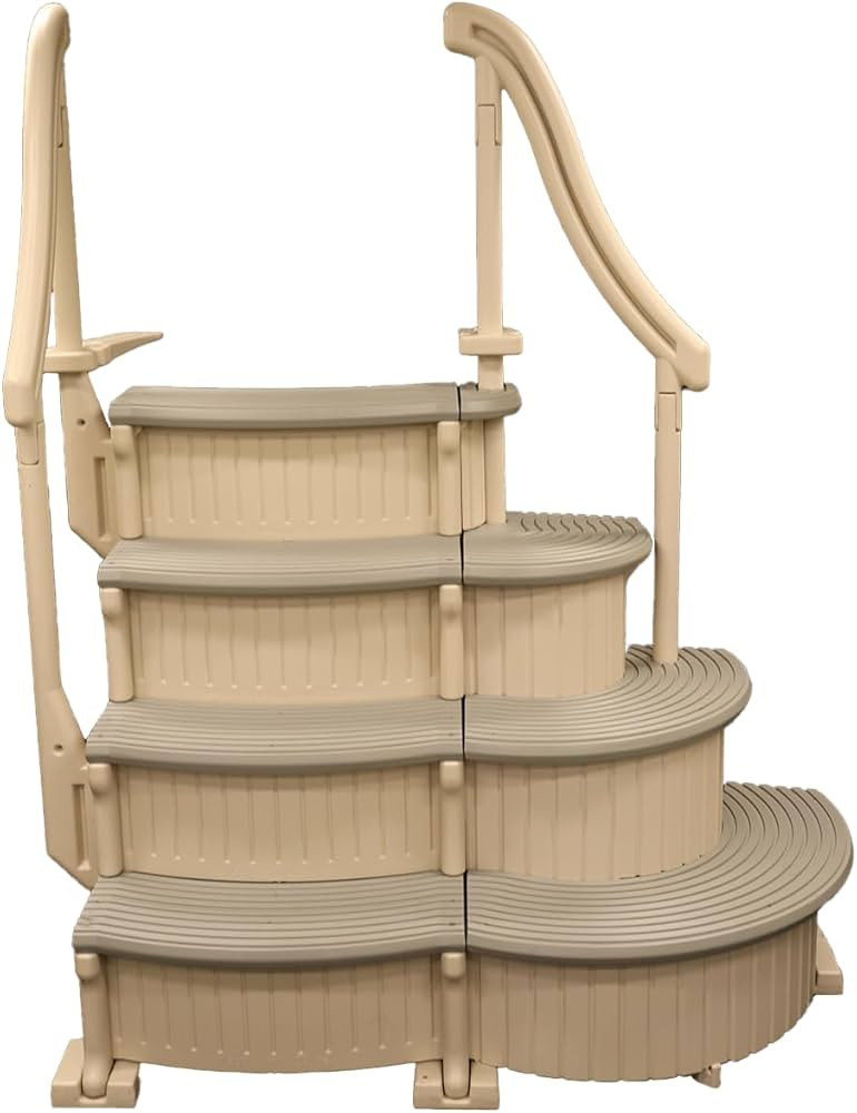 Confer Plastics Curve CCX-AG Drop in Above Ground Pool Step with Grey Treads - Base Step with Add... | Amazon (US)