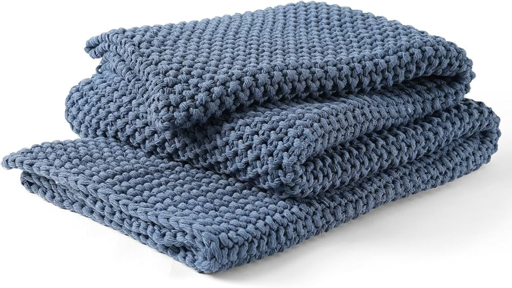 YnM Chunky Cotton Knit Throw Blanket, Cable Knit Throws for Bed Couch Sofa, Comfy & Relaxing, Dec... | Amazon (CA)