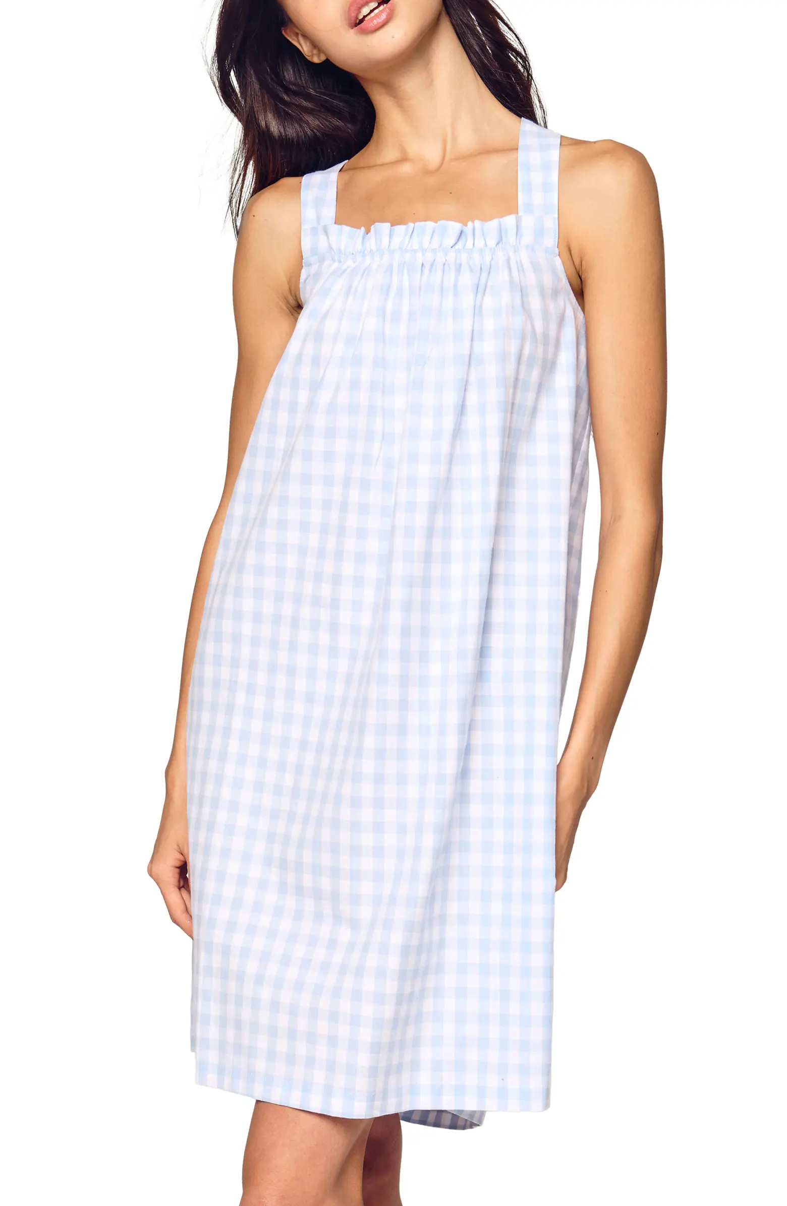 Annabelle Gingham Brushed Cotton Twill Nightgown | Nordstrom