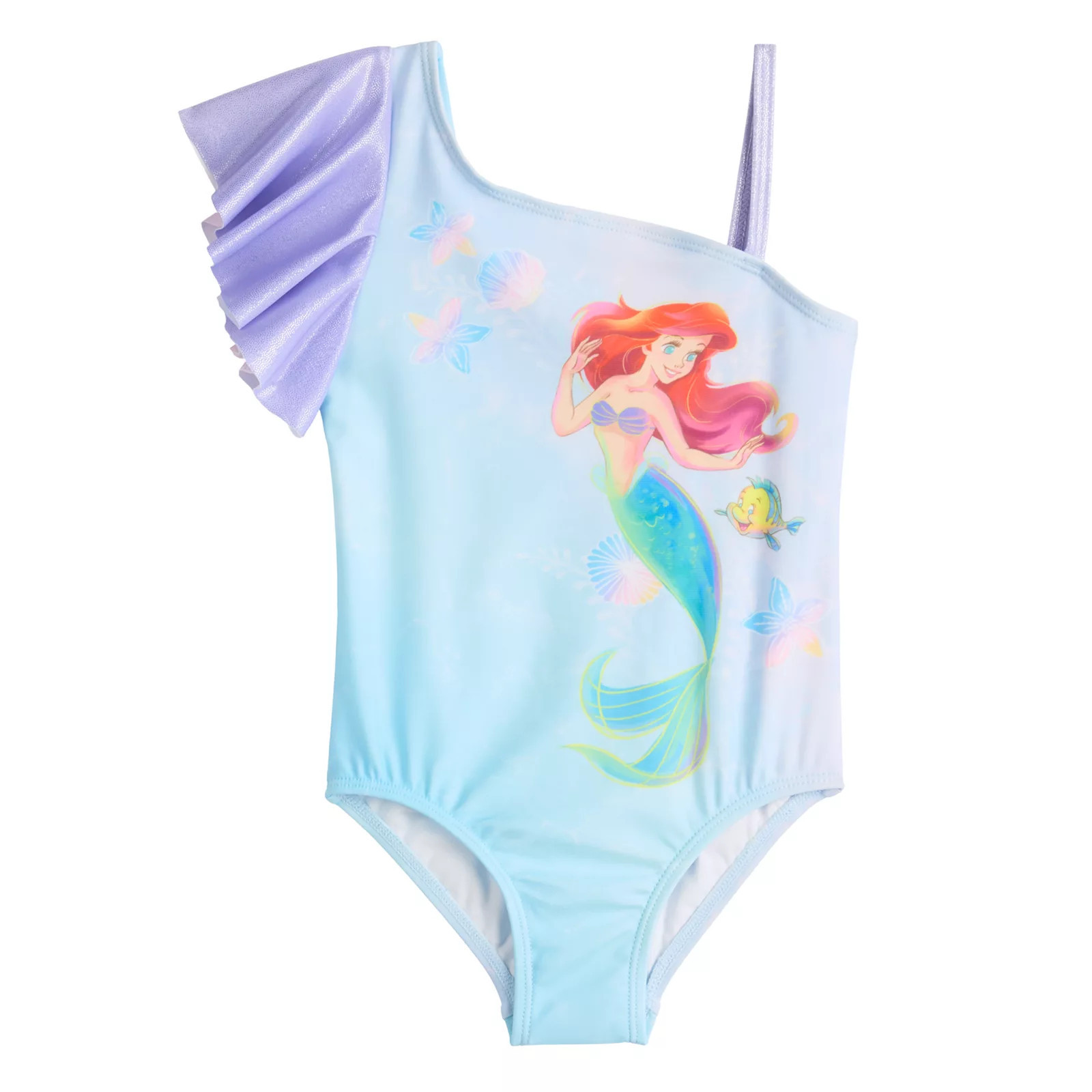 Disney's The Little Mermaid Ariel Toddler Girls One Shoulder One-Piece Swimsuit, Toddler Girl's, Size: 3T, Blue Ariel | Kohl's