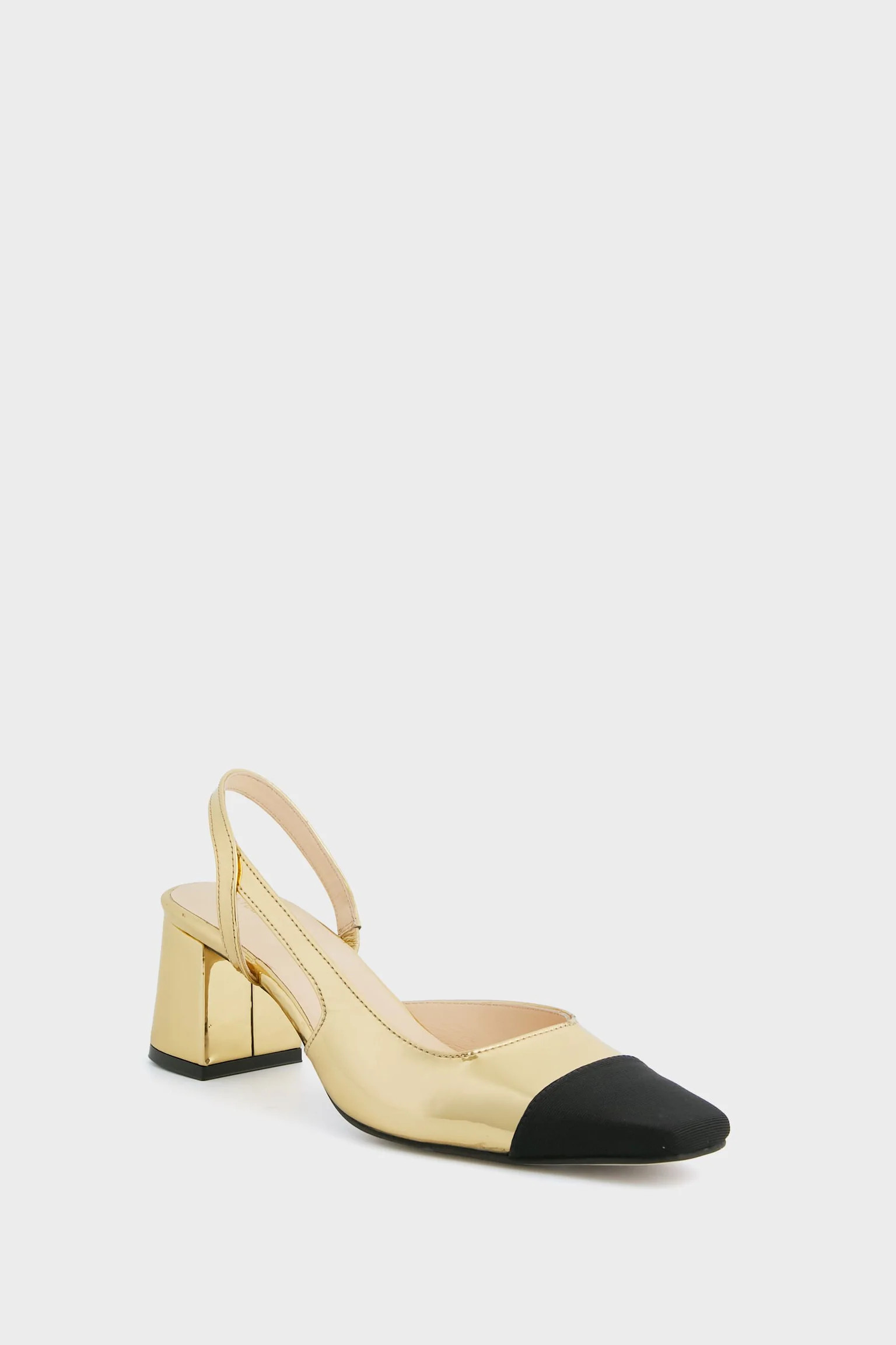 Gold Tinsley Slingback Heels | Tuckernuck (US)
