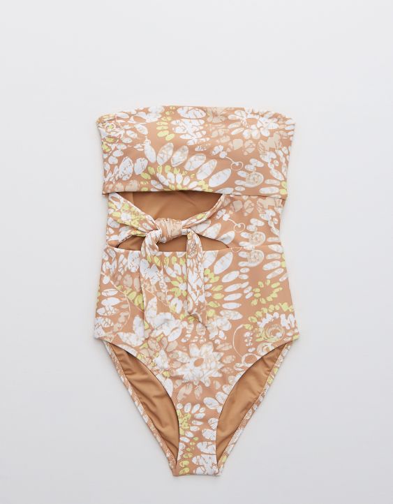 Aerie Wrap Strapless One Piece Swimsuit | American Eagle Outfitters (US & CA)