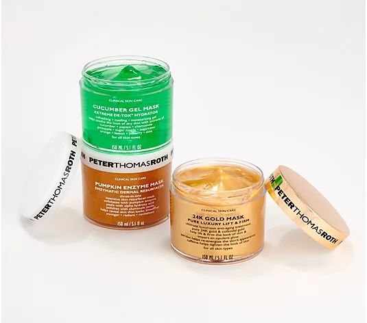 Peter Thomas Roth Cucumber, 24K Gold, and Pumpkin Enzyme Mix & Mask Trio | QVC