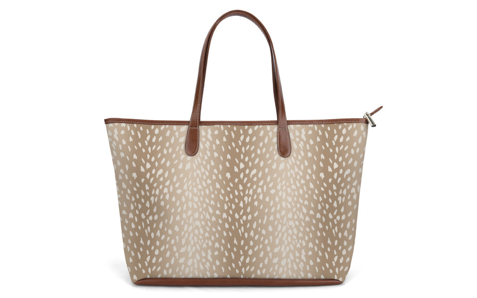 St. Anne Zippered Tote – Printed Monogram | Barrington Gifts