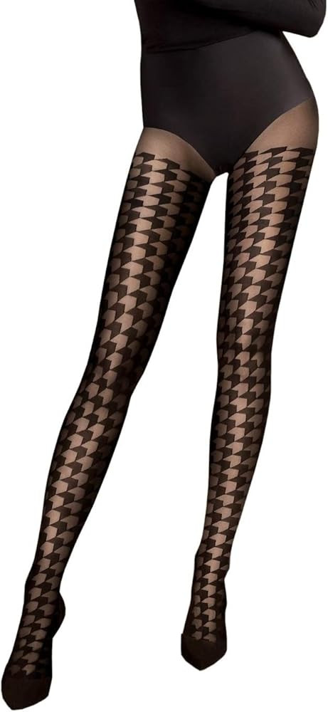 Fine European Fashion Geometric Pattern Tights | Amazon (US)