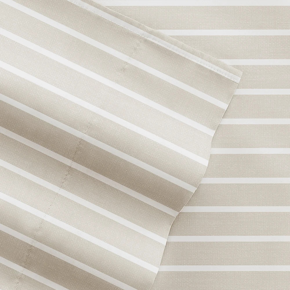 Distressed Awning Stripe 4-Piece Pattern Sheet Set | Linens and Hutch