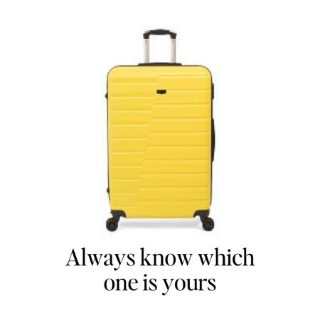 Stand out in baggage claim. 

Travel deals, travel accessories, summer style, luggage, coastal, bright, yellow

#LTKSeasonal #LTKTravel #LTKFindsUnder100