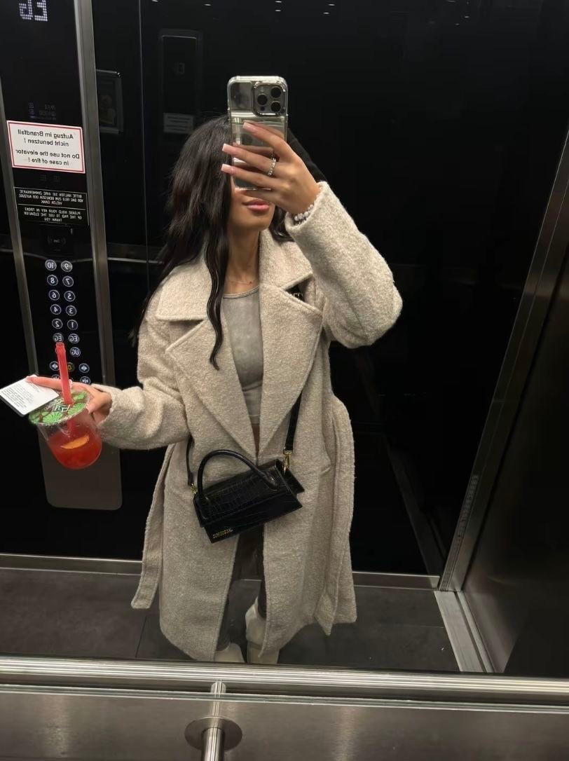 Winter fall fashion outfit long coat with handbag *not my pic 

#LTKootd #LTKSaleAlert #LTKPetite