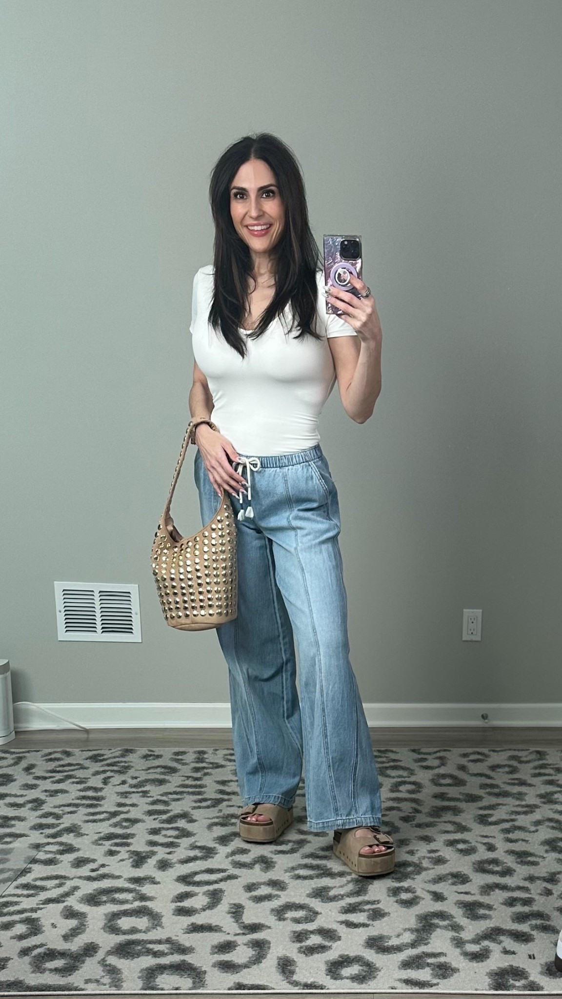 Casual spring outfit idea 🤍

Obsessed with these Walmart tie waist jeans. They’re so comfy but still feel really stylish, and this studded bag instantly elevates the whole look.


#LTKSeasonal #LTKootd #LTKOver40