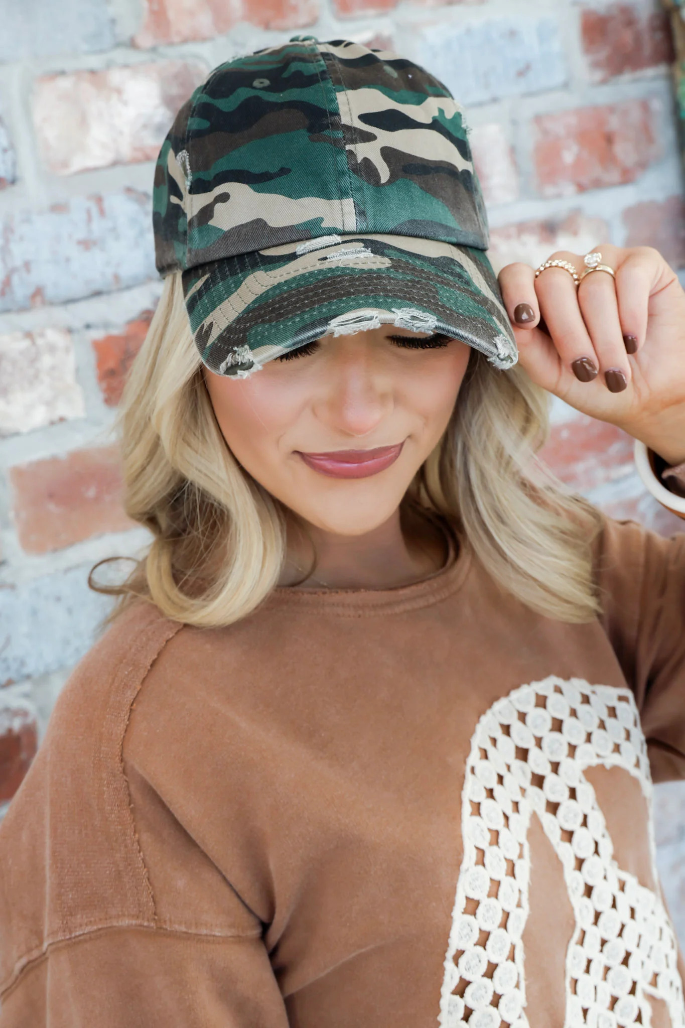 Vintage Camouflage Baseball Hat | The Willow Tree
