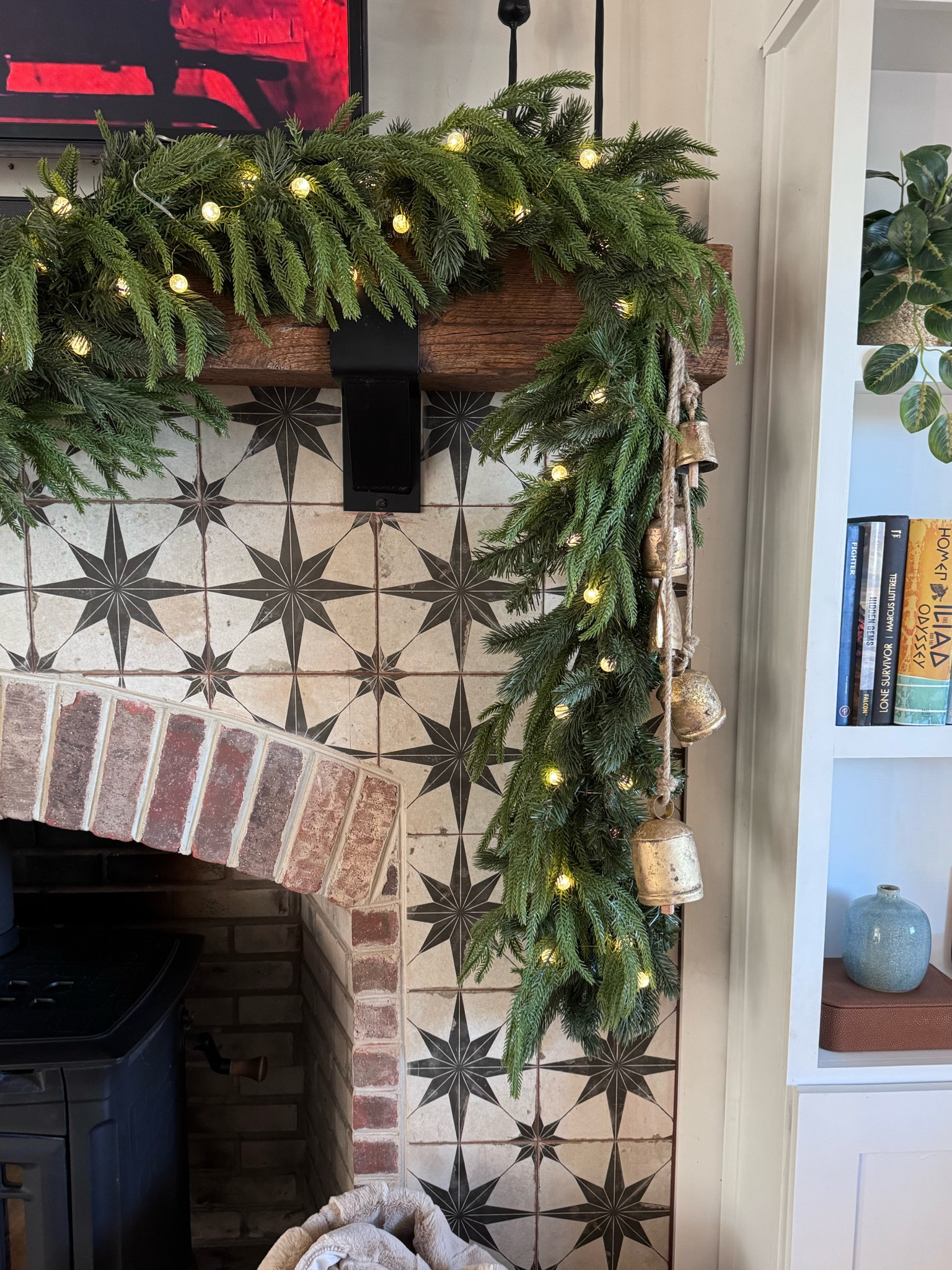 Fireplace garland Christmas decor inspo 

#LTKFindsUnder100 #LTKSeasonal #LTKHoliday