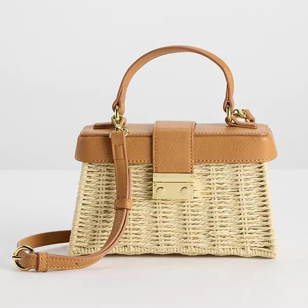 LC Lauren Conrad Wicker Top Handle Bag | Kohl's