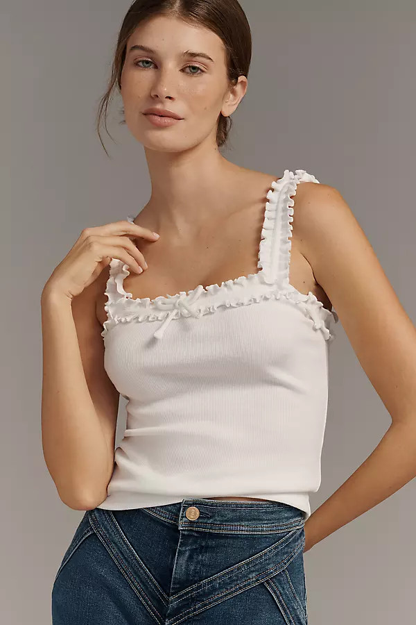 The Dorrie Ruffled Cami by Maeve | Anthropologie (US)