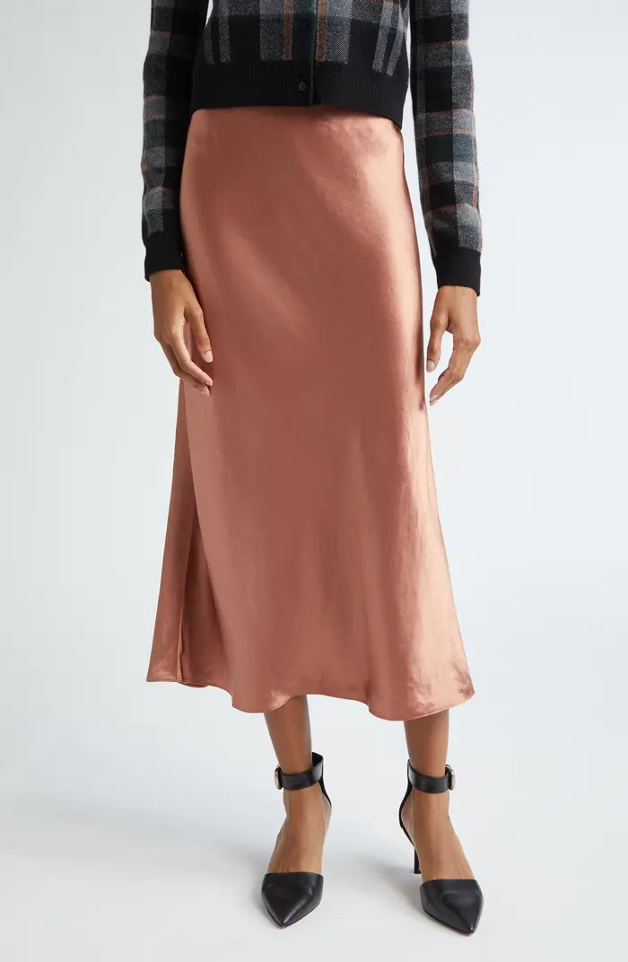 Rumpled Satin Slip Skirt | Nordstrom