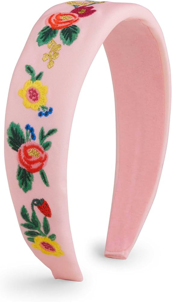 RIFLE PAPER CO. Climbing Roses Embroidered Fabric Padded Headband | Embroidered Embellishments, T... | Amazon (US)