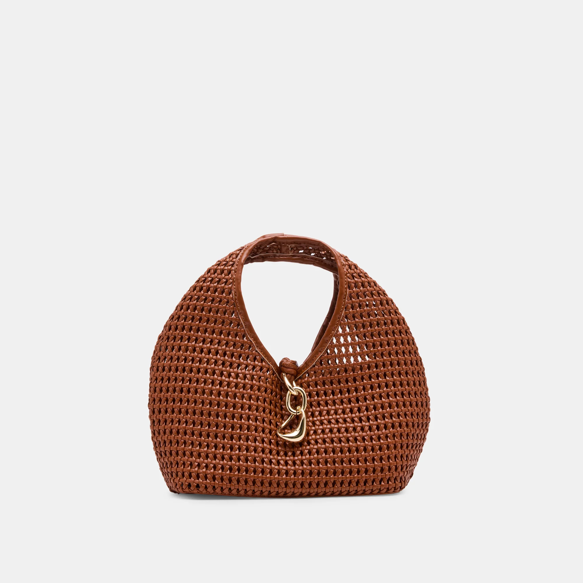 Dahlia Woven Handbag Cognac Woven Stella | DolceVita.com