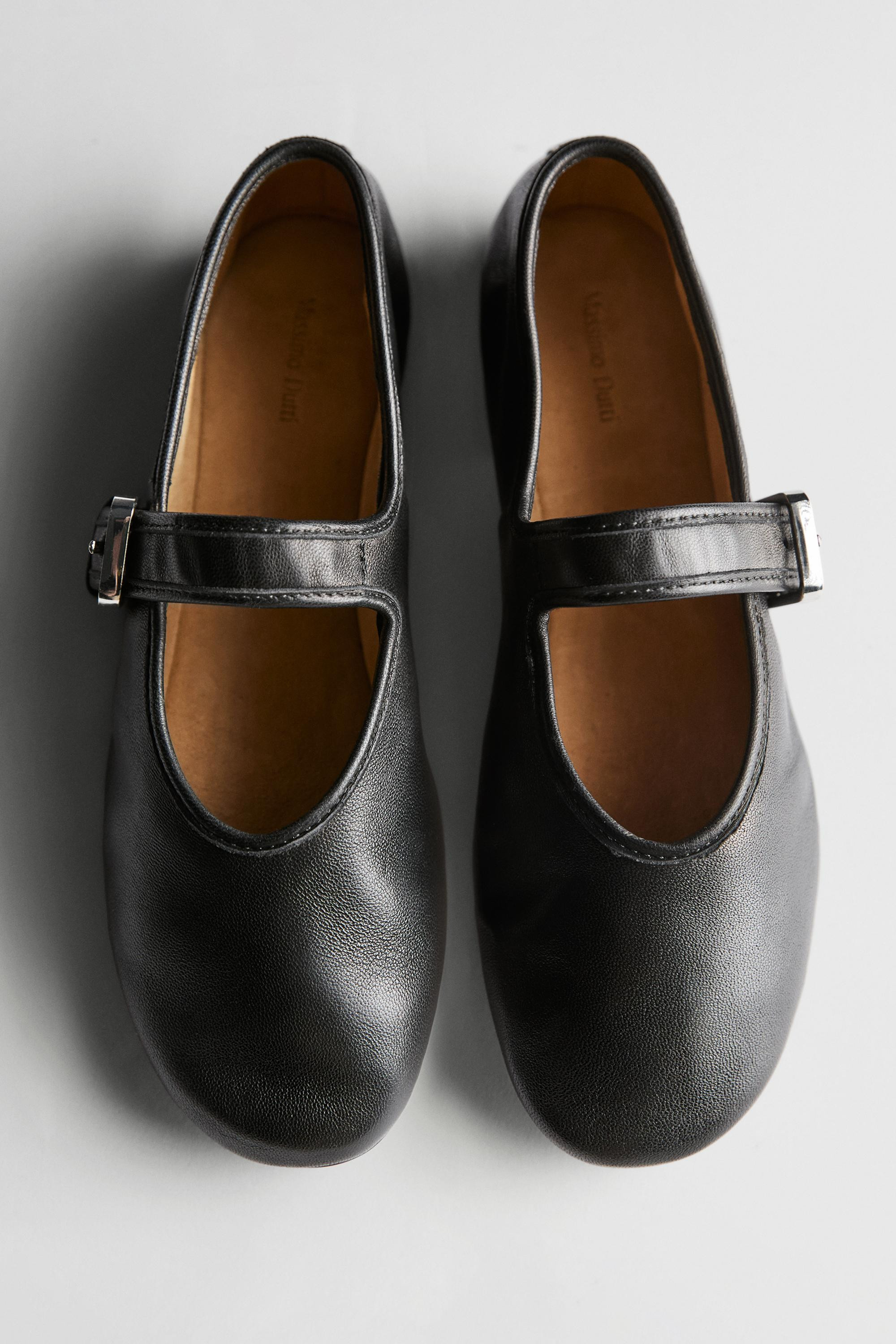 Soft leather ballerinas | Massimo Dutti US