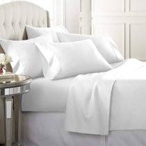 Luxury Home Super-Soft 1600 Series Double-Brushed 6 Pcs Bed Sheets Set (Queen, White) | Walmart (US)