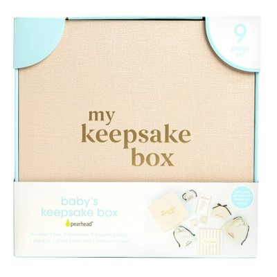 Pearhead Baby's 10"x10" My First Keepsake Box - Linen Beige | Target