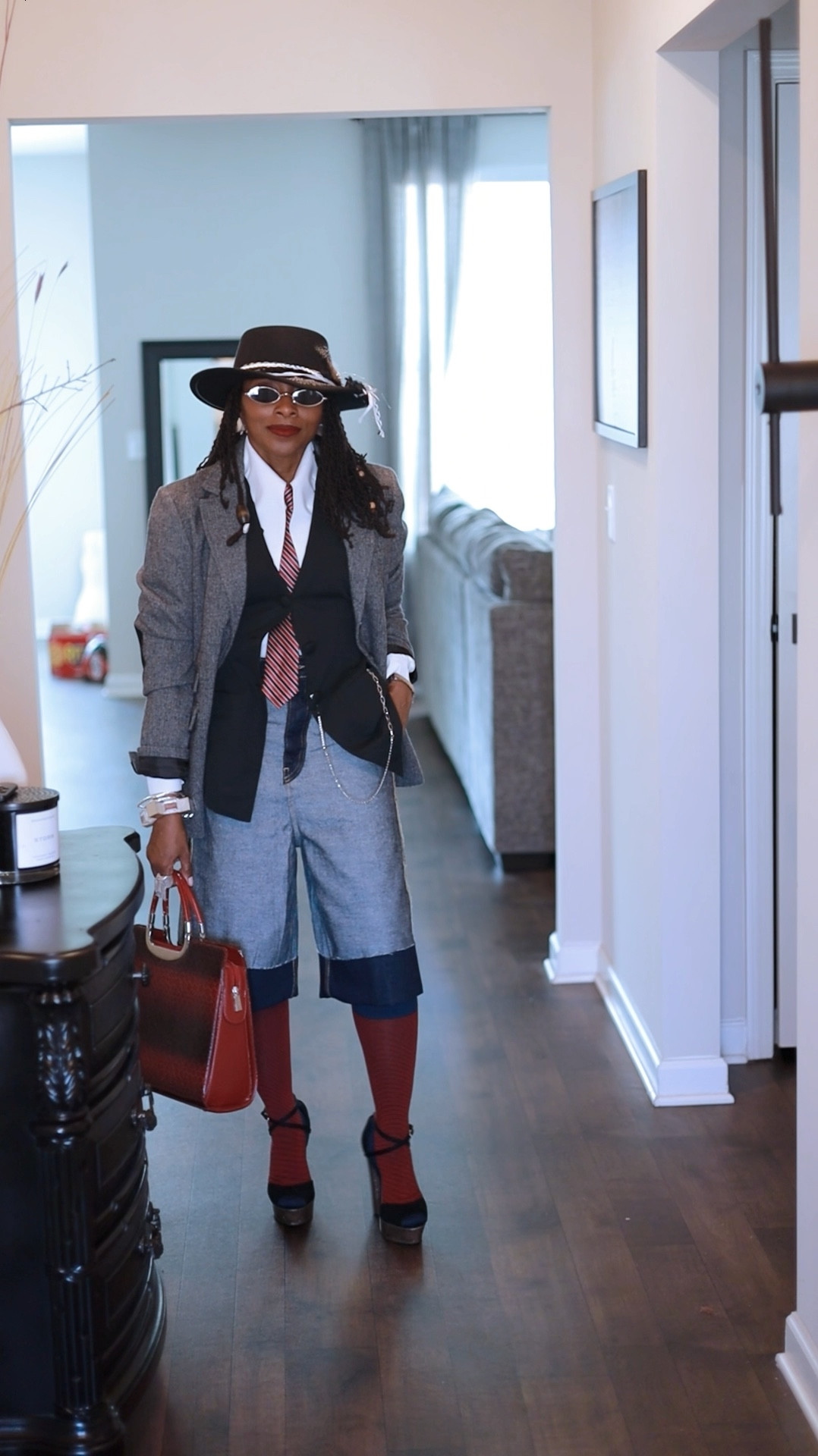 Styling Jorts in the Dandy Style
Look 1
Blazer: @paisleyandgray 
Booties: @fendi via @vestiaireco 
Blue Button Down: @gap 
Sunnies: @elisajohnson.co 
Vest: @zara 
Hat: @ruslanbaginskiy_hats 
Scarf: @gap x @dapperdanharlem 
Bag: @brandonblackwoodnyc 

Look 2
Blazer @bananarepublic 
Shirt x socks: @amazon 
Hat: @flareandfavsbyfarrah 
Shoes: @shoedazzle

Look 3
Vest: Thrifted 
Skirt: @zara 
Boots: @gucci 
Hat: @gigiburris 
Sunnies: @amazon


#LTKStyleTip #LTKOver40 #LTKPetite