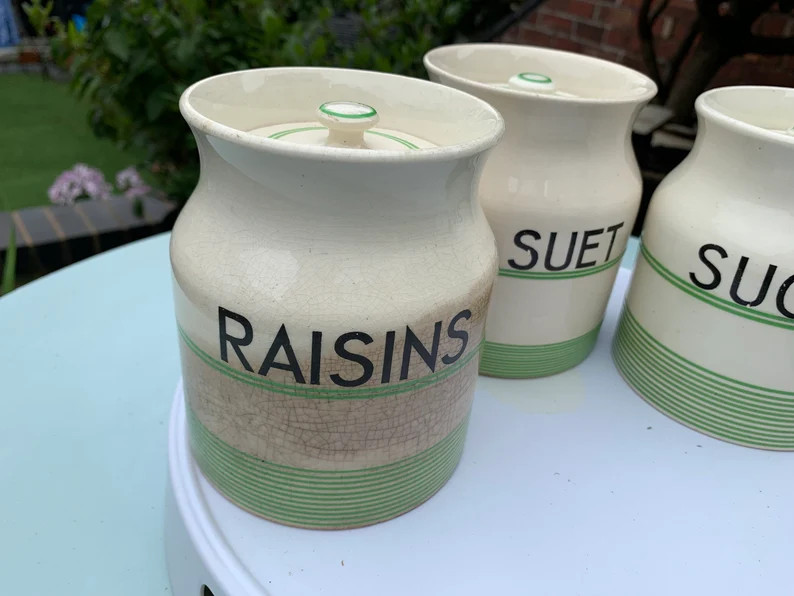 Sadler Kleen Kitchenware Storage Jars Set - Etsy UK | Etsy (UK)