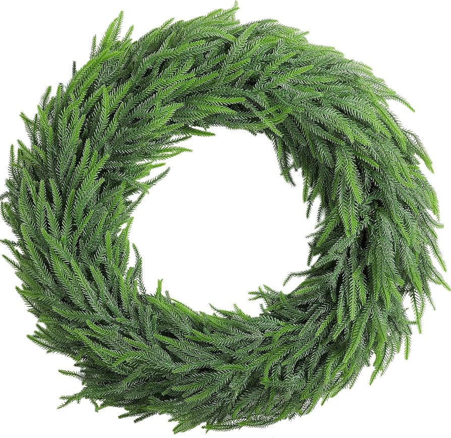 36" Christmas Norfolk Pine Wreath Extra Large Norfolk Pine Wreath Christmas Wreaths for Front Doo... | Amazon (US)