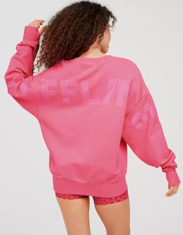 OFFLINE By Aerie Throw-back Oversized Fleece Crew | Aerie