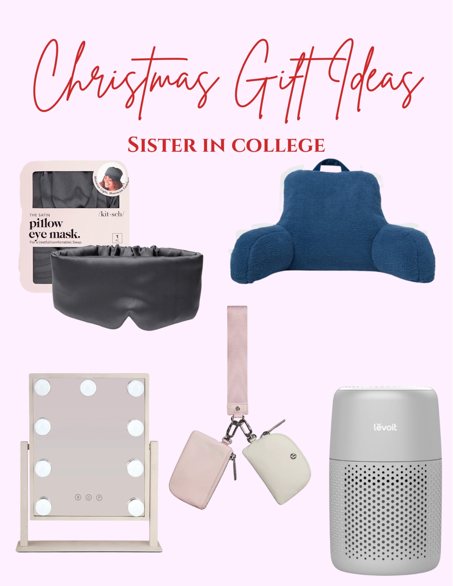 Christmas gift ideas for college freshman girls! Any college student would be so excited to get these practical but cute Christmas gifts! Who are you shopping for this year! These niche gift ideas are perfect for your college sister friend or whoever else! 

#LTKGiftGuide #LTKFindsUnder50 #LTKHoliday