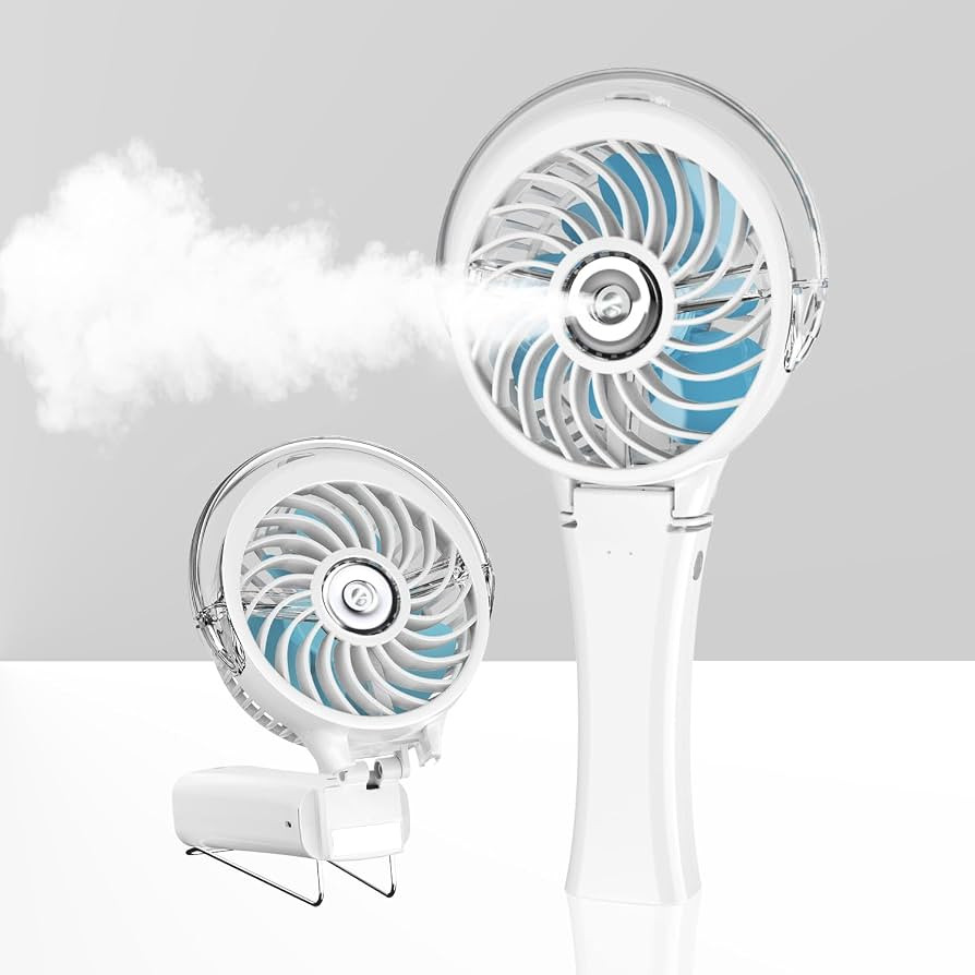 HandFan Upgraded Portable Misting Fan, Handheld Spray Water Mister Fan, USB Rechargeable Personal... | Amazon (US)