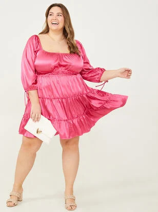 Tabitha Satin Babydoll Dress | Arula | Arula