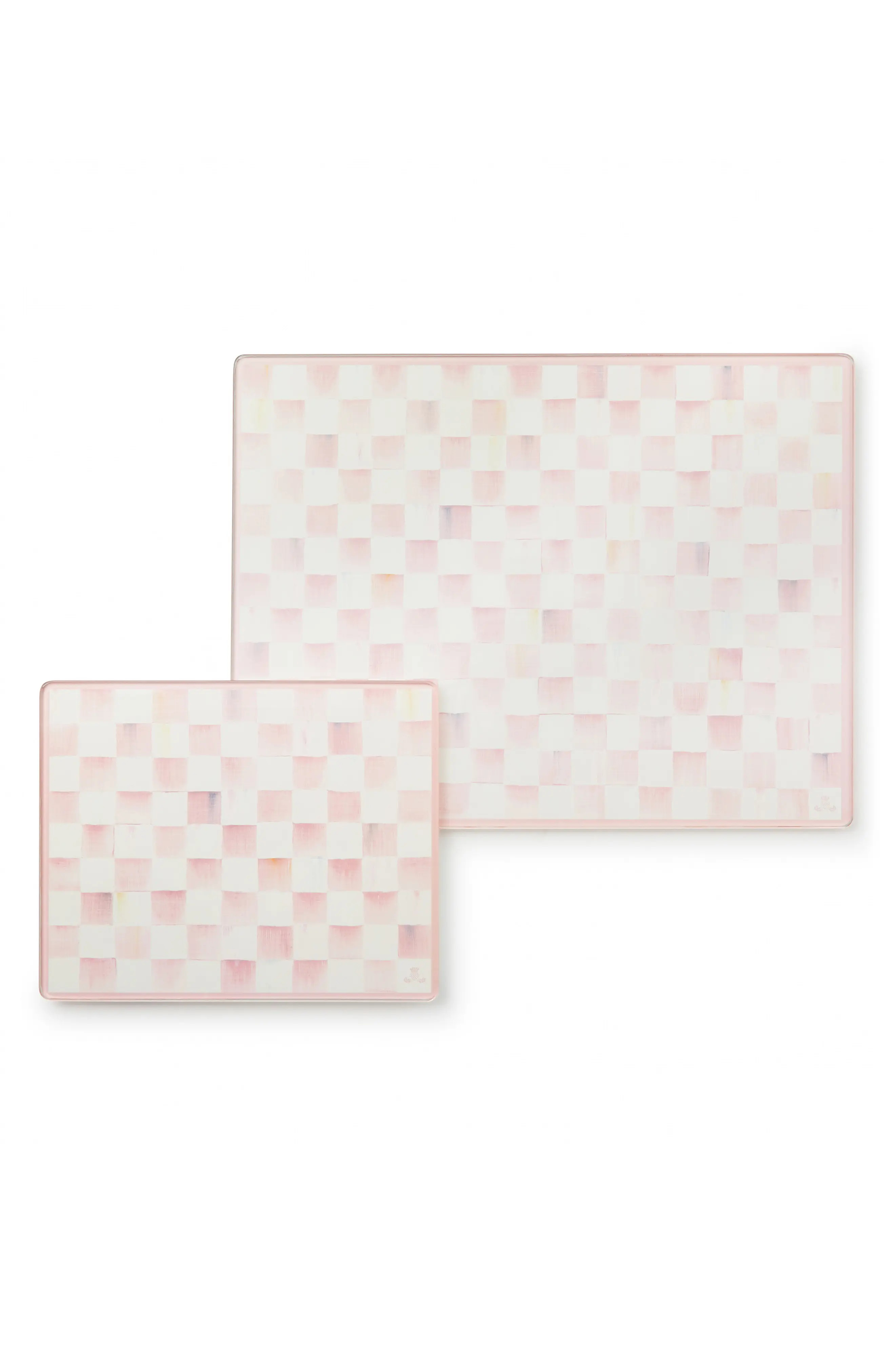 MACKENZIE CHILDS Rosy Check Set of 2 Glass Cutting Boards at Nordstrom | Nordstrom
