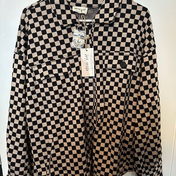 Checkered Button up Shacket | Poshmark